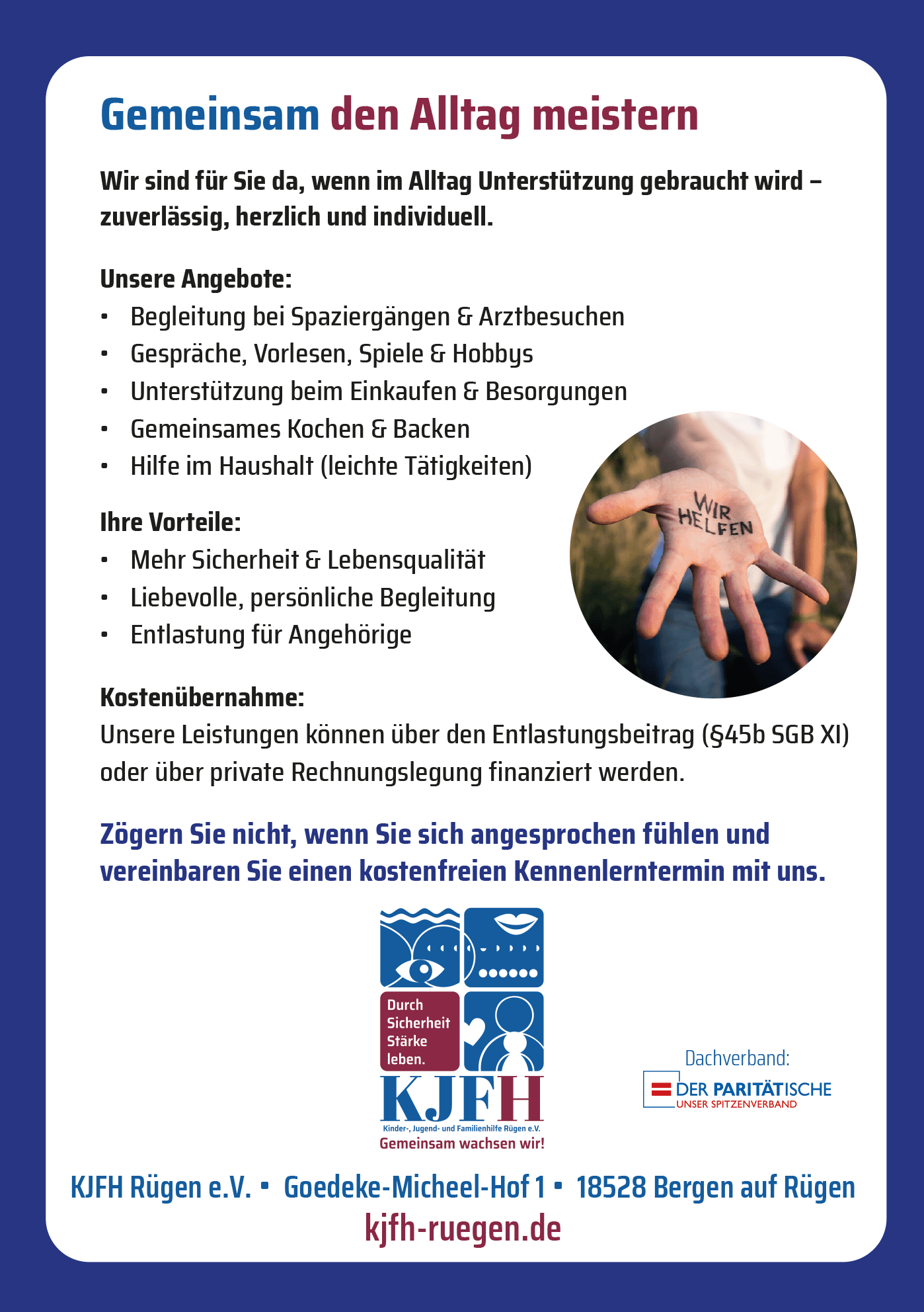 Flyer der Alltagsbegleitung